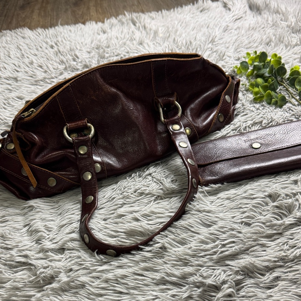 Hammitt Cabernet studded Leather Handbag with wallet